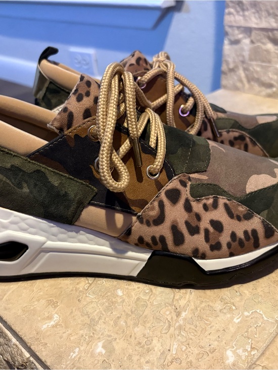 Steve Madden Shoes - Steve Madden Camo & Leopard Print Sneakers in Brown and Green